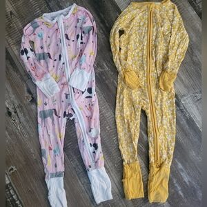 Little Sleepies Pink and Yellow Kids Pajamas